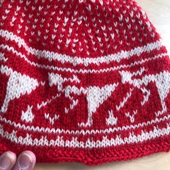 Vintage Hand Knitted Wool Beanie - Fair Isle - Picture 3 of 5